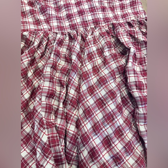 ARULA Strapless Dress in Red and White Plaid - Picture 3 of 6